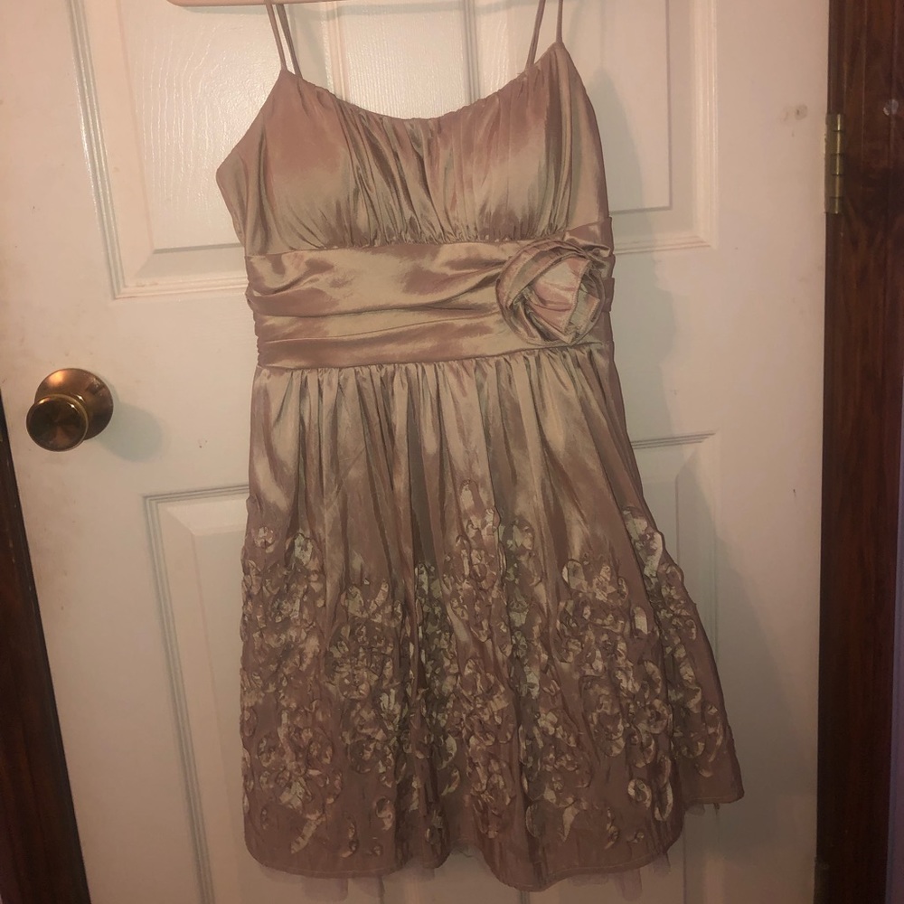 gold dress
